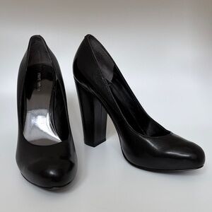 Nine West Classic Black Leather Heels